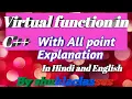 Virtual function in c in Hindi and English by