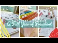 Planning prepping organizing a full year of preschool learning materials