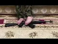 Guy disassemble and reassemble AK74 with his feet