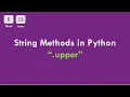 6-13 CS50x In Arabic - Convert string to uppercase in Python