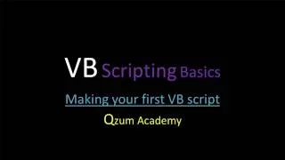 How to make your first vbscript