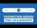 Pagination UI Design Using HTML CSS JavaScript - Fully Functional Pagination Design in JavaScript