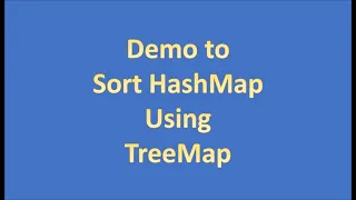 How to Sort Hashmap using treeMap