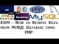 how to retrive data from database and show it using php and mysql