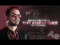 Smooth Text Animations Tutorial After Effects Tutorial Free Text Animations Presets