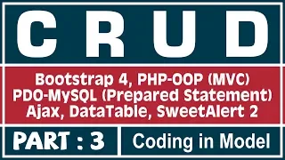 CRUD App Using PHP-OOP PDO-MySQL Ajax Coding in Model Database Table
