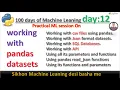 Day 13 Working With APIs Json SQL And CSV Datasets Pandas Machine Learning Urdu Hindi