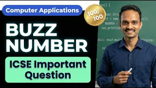 Buzz Number Program in Java 2026 Important Questions ICSE Class 10 Computer Applications