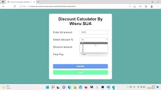 Discount Calculator In JavaScript With Source Code Source Code