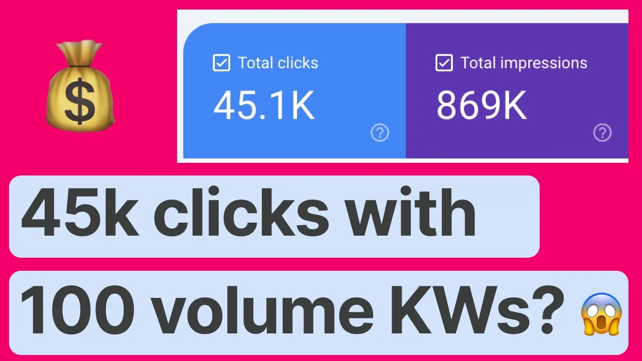 How to get 45k traffic with 100 search volume keywords