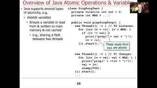 Overview of Java Atomic Operations Variables