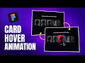 Create INTERACTIVE Card Hover Animation Using Figma Figma Tutorial