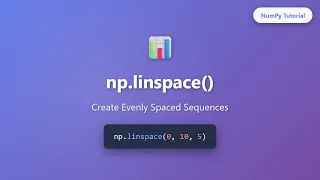 NumPy linspace Tutorial Create Evenly Spaced Arrays Python for Beginners