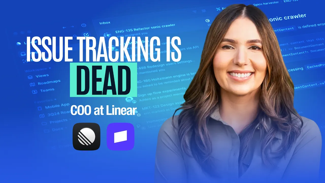 Linear COO on Rebuilding the Product Development Lifecycle for Teams and Agents — From Issue Tracker to Shared Operating System | Cristina Cordova | E299 - YouTube thumbnail