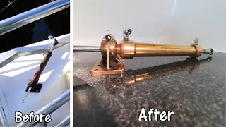 HYDRAULIC CYLINDER RESTORATION (its GOLD! ) | YACHT REBUILD WEEK 74