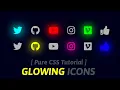 CSS Glowing Social on Mouse Click CSS Glowing Effect