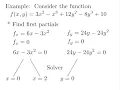 Find Extreme Points and Saddle Points an Example