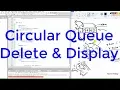 Circular Queue Delete and Display in Hindi