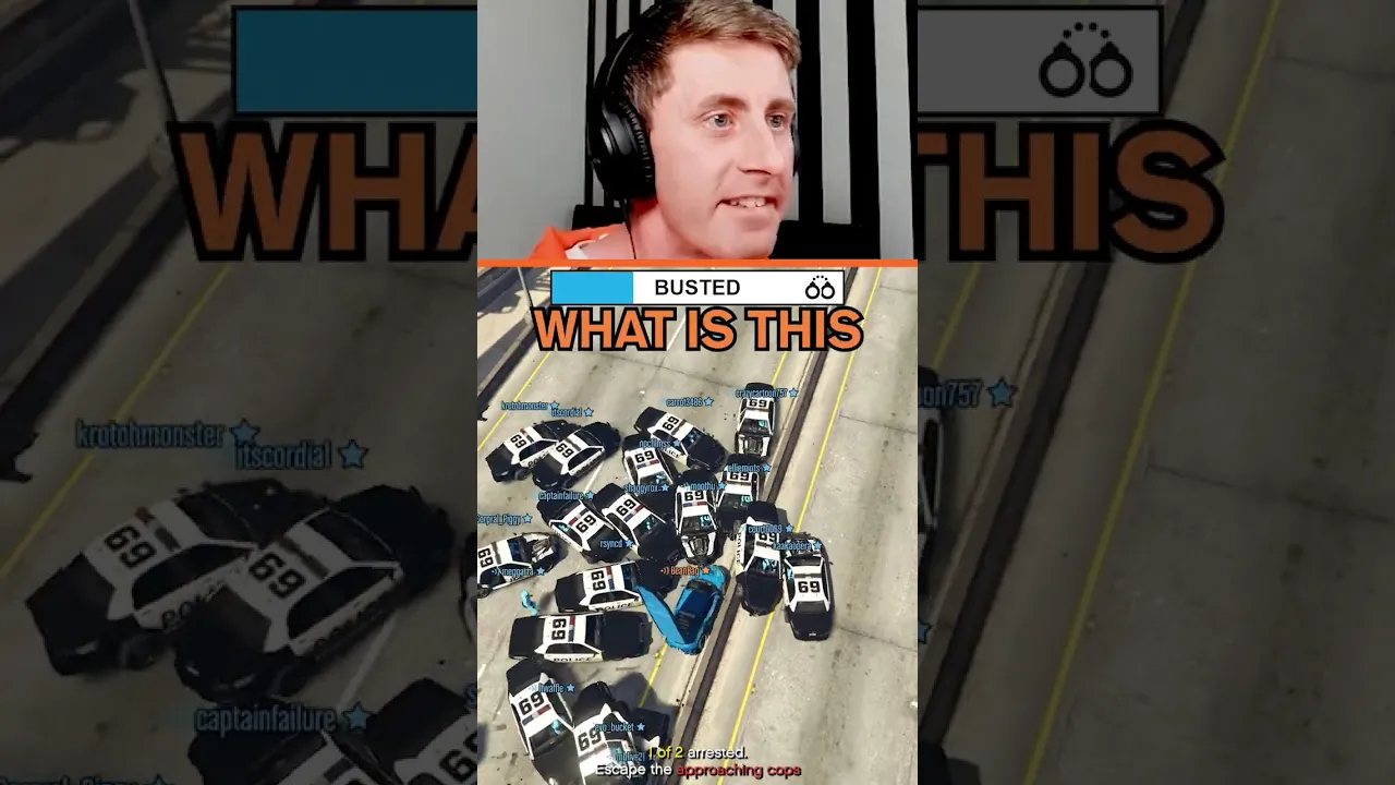 100 Cops Hunt us in GTA