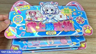 Thiết Kế Sticker Búp Bê Hello Kitty🌷Bộ Váy Galaxy Lấp Lánh🌷Đôi Giầy Caro Hồng & Game Ăn Kẹo Trí Tuệ