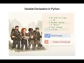 Python programming Comments and Variables