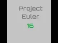 Project Euler problem 16 Solution with Python
