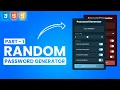 Responsive Random Password Generator HTML5 CSS3 Zia Codes