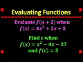 A Review of Working with Function Notation