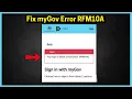 How to Fix myGov Error code RFM10A