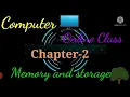Computer Class-5 Ch-2 Memory and storage Part-1 RAM ROM