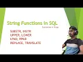 Introduction to String Functions in SQL SQL Tutorial in Telugu