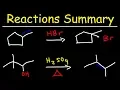 Organic Chemistry Reactions Summary
