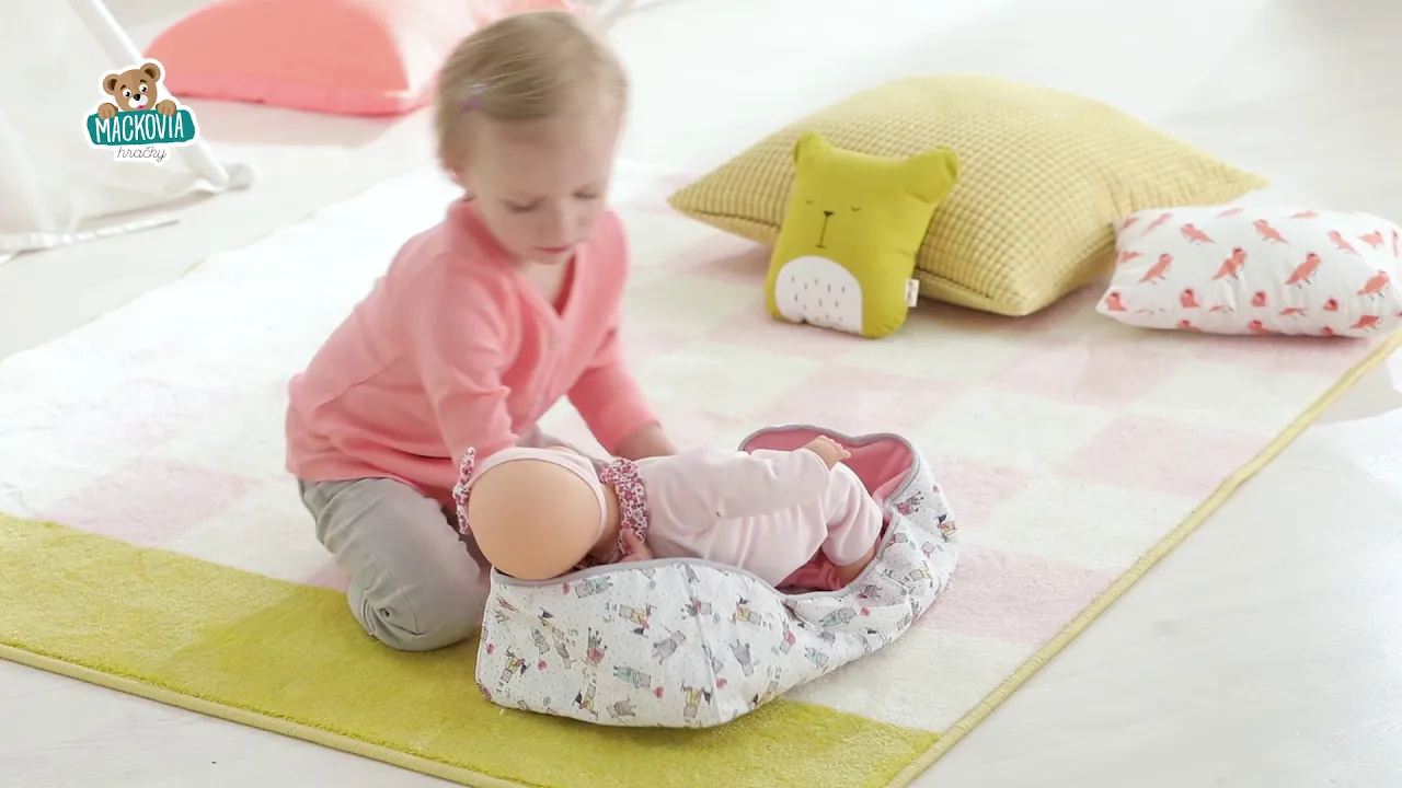 Postieľky a kolísky pre bábiky - Prenosná postieľka Carry Bed Mon Grand Poupon Corolle - 4