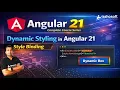 Dynamic styling in Angular 21 Data Binding in Angular 21 Tutorials in Hindi