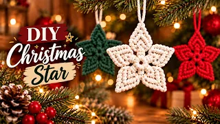DIY Macrame Star | Easy Christmas Ornament
