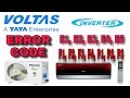 Voltas inverter AC error code s E1 E2 E3 E4 E5 F1 F2 F3 F4 P1 P2 P3