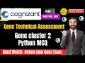 Cognizant GenC Technical Assessment 2025 Python MCQ Cluster 2 Preparation