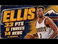 Dale Ellis 33 pts 6 threes 14 rebs vs Rockets season
