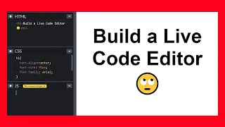 How to Create an Live Code Editor Using Html CSS and JavaScript Web Tutorials
