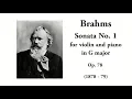 Brahms: Violin Sonata No. 1 in G major, Op. 78 (with Score)