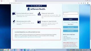 Jefferson MyChart Visits Guide to Join your Appointment Online
