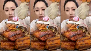 LIVE Today: Braised pork tasting, 주력 및 최대 규모의 돼지고기 조림 시식😋🔥मुकबैंग