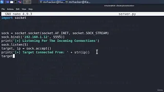 Connecting Server And Backdoor Python Coding Project 12 2