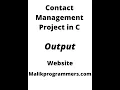 contact management project in c