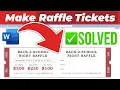 How to Create Raffle Tickets in Word Easy Template