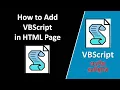 Adding VBScript Code to an HTML Page Tamil Script tag