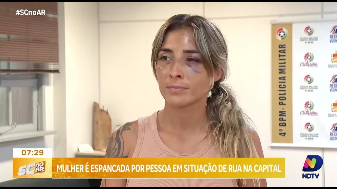 Mulher é agredida por pessoa em situação de rua no Centro de Florianópolis