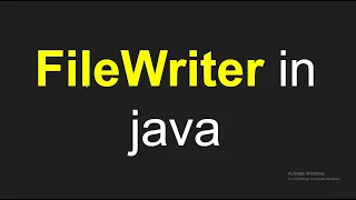 What is FileWriter in Java
