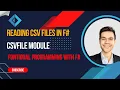 Reading CSV files in F