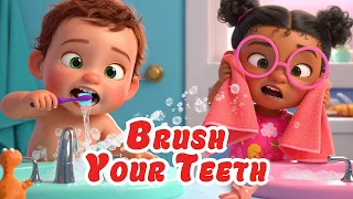 Brush Your Teeth Fun 🪥 Cartoon Song for Kids | Happy Tooth Routine